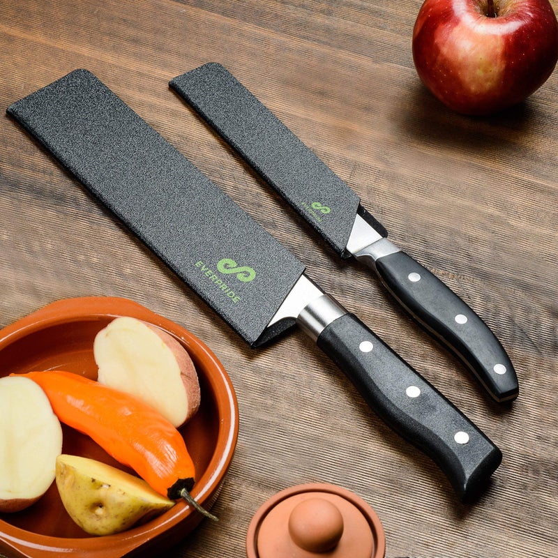 EVERPRIDE 6 Inch & 8 Inch Chef Knife Guard Set (2-Piece Set) Universal Blade Edge Cover Sheaths for Chef and Kitchen Knives â€“ Durable, BPA-Free, Felt Lined, Sturdy ABS Plastic â€“ Knives Not Included - Image 3